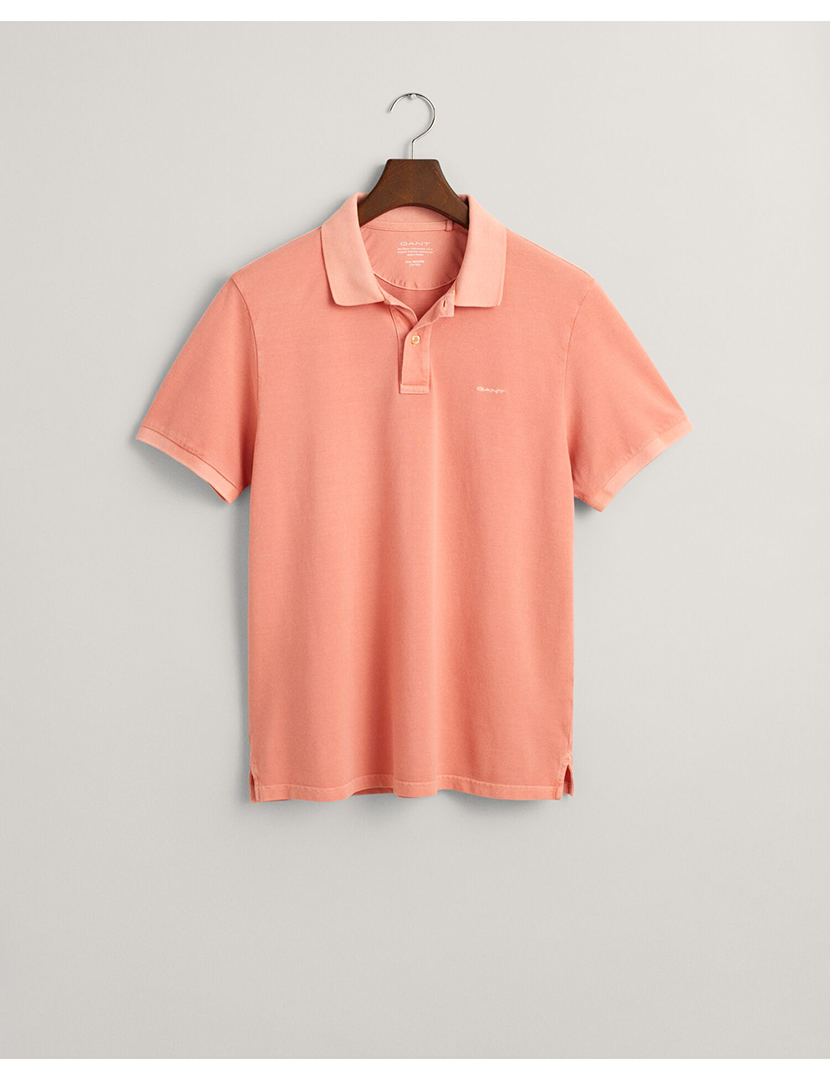 Sunfaded Piqué Polo Salmon Pink