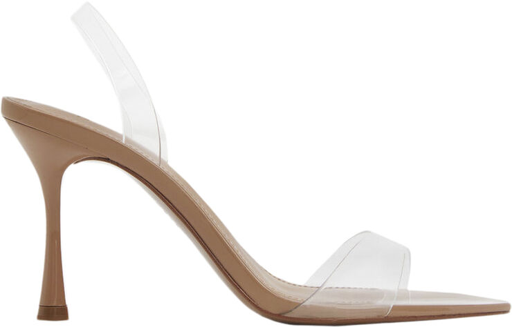 MANGO See-through straps sandals Lt-pastel pink