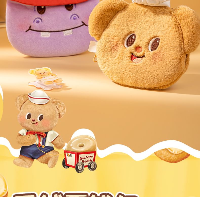 Butterbear - Butterbear Pluche Portemonnee / Hippie Pluche Portemonnee