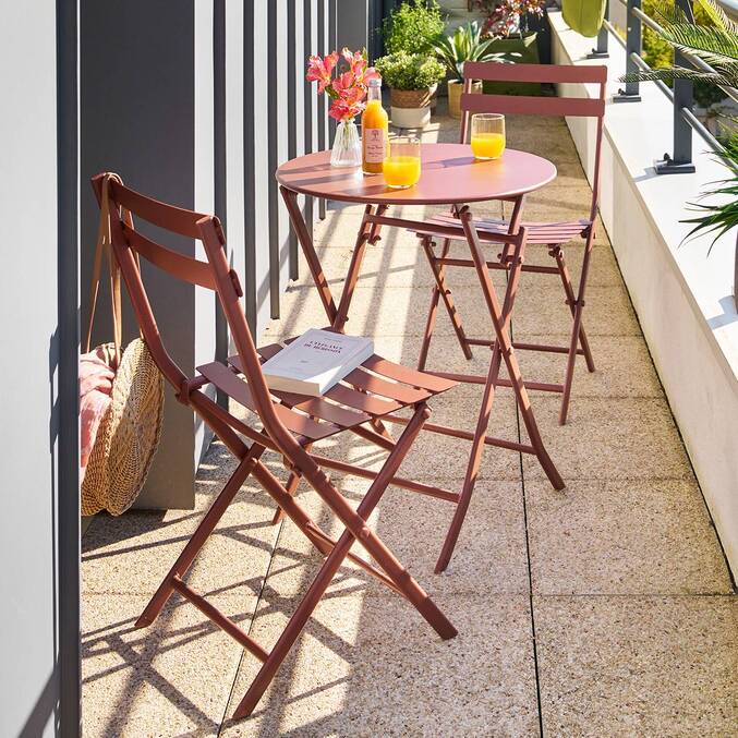 Table de balcon pliante GREENSBORO Acajou