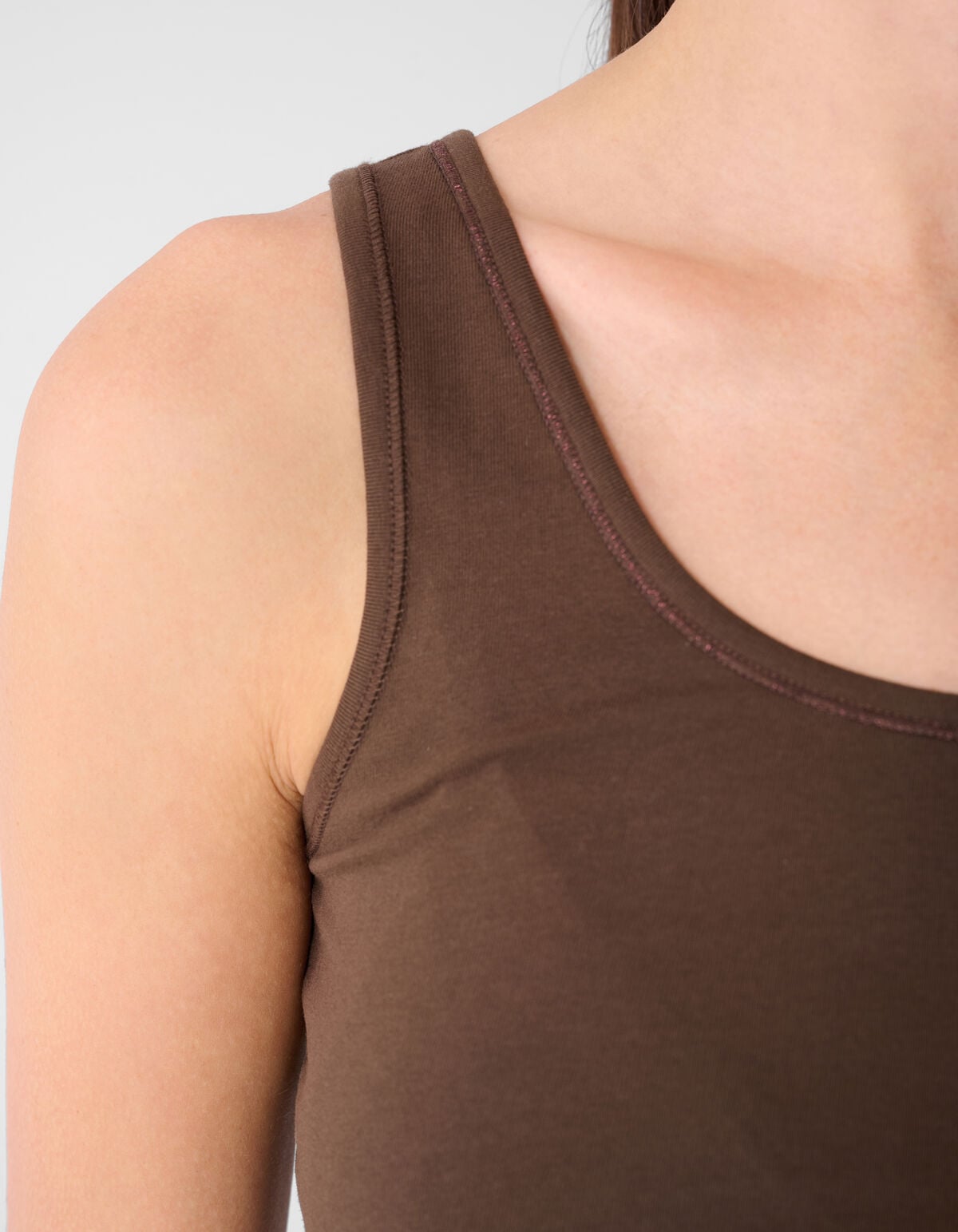Basis Tanktop Donkerbruin