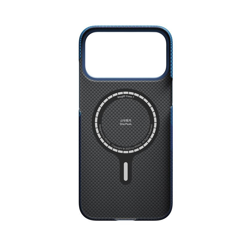 iPhone 17 Pro Max MagEZ Fushion Weaving MagSafe Aramid Schutzhülle (KI1704OPM) - Over The Horizon (Blau)