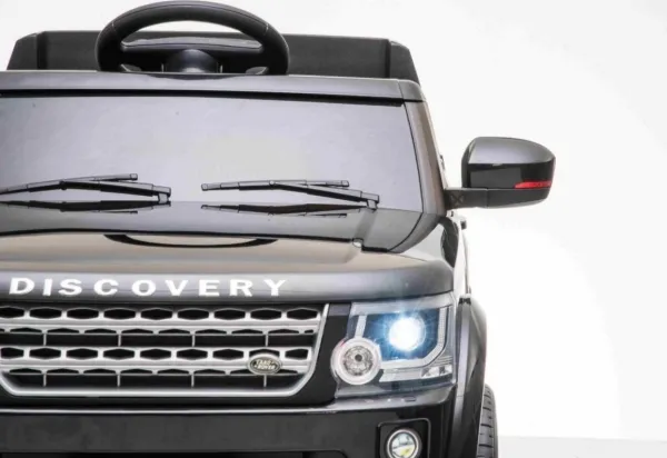 Land Rover Discovery elektrisk børnebil sort   fjernbetjening   EVA-hjul   langsom start   MP3-radio