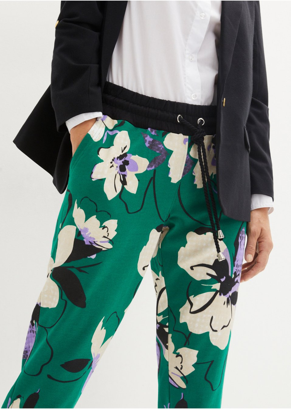 Pantalon sweat à imprimé floral
