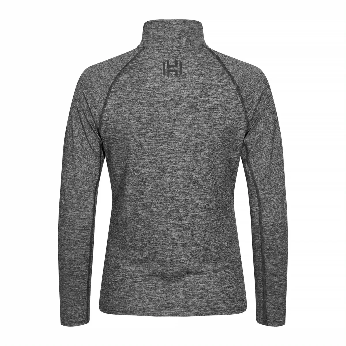 Hellner Nunis Halfzip Ls Tee Wmn Black Beauty Melange