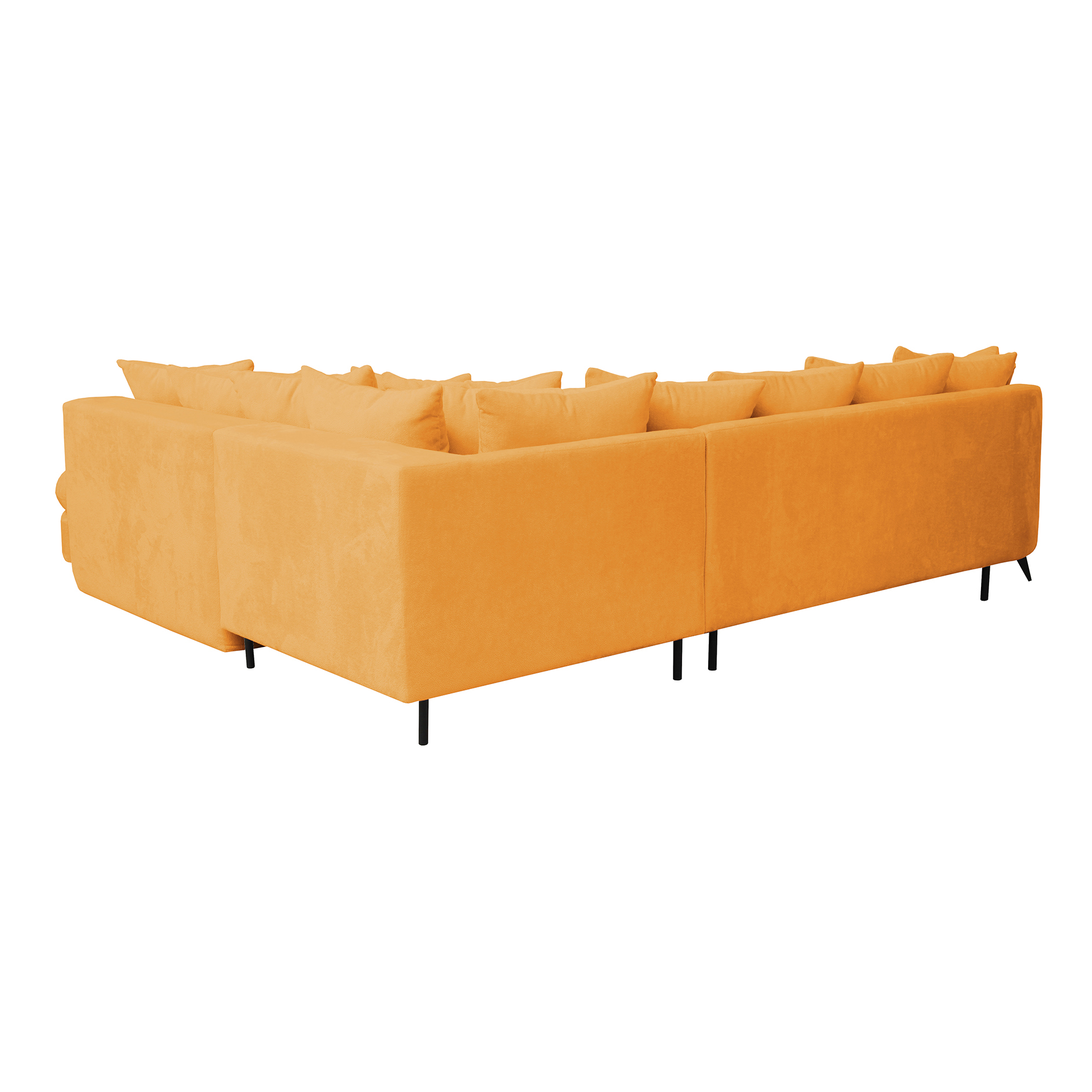 Ecksofa - inca gold - mit Liegefunktion und Staukasten - Ottomane rechts