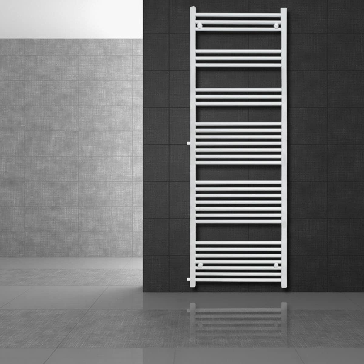 LuxeBath Renovierungsheizkörper Austausch 600x1800 mm Weiß, Badheizkörper gerade mit Seitenanschluss, Nabenabstand 900 mm, Heizkörper Handtuchwärmer Handtuchtrockner Handtuchheizkörper Handtuchheizung