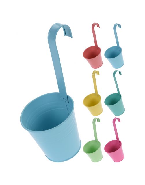Homestyle Bloempot Met Haak - Bloempotten - Ø13x29 cm 6 Assorti Kleur