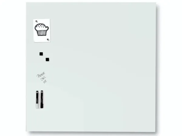 Magnetisk glastavle NAGA 100x100 cm hvid