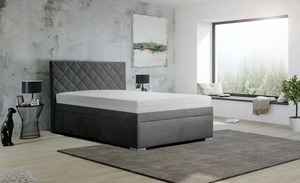 Polsterbett Klara 140 cm Grau