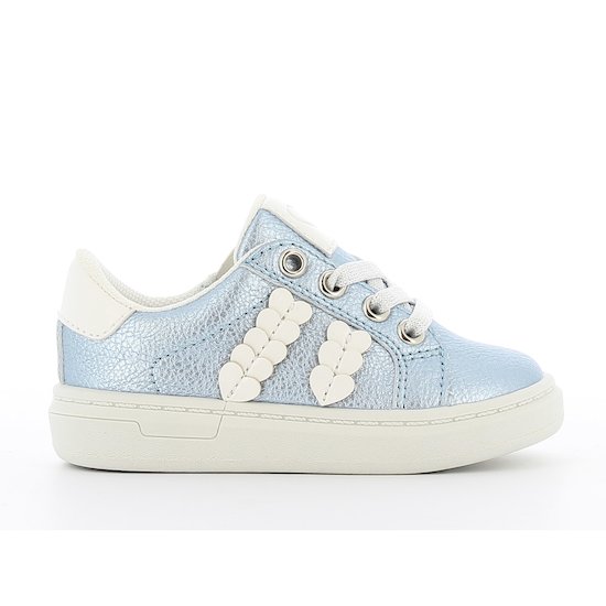 Baskets basses cœurs brillants   Bleu        de               P'tit Bisou premiers pas
