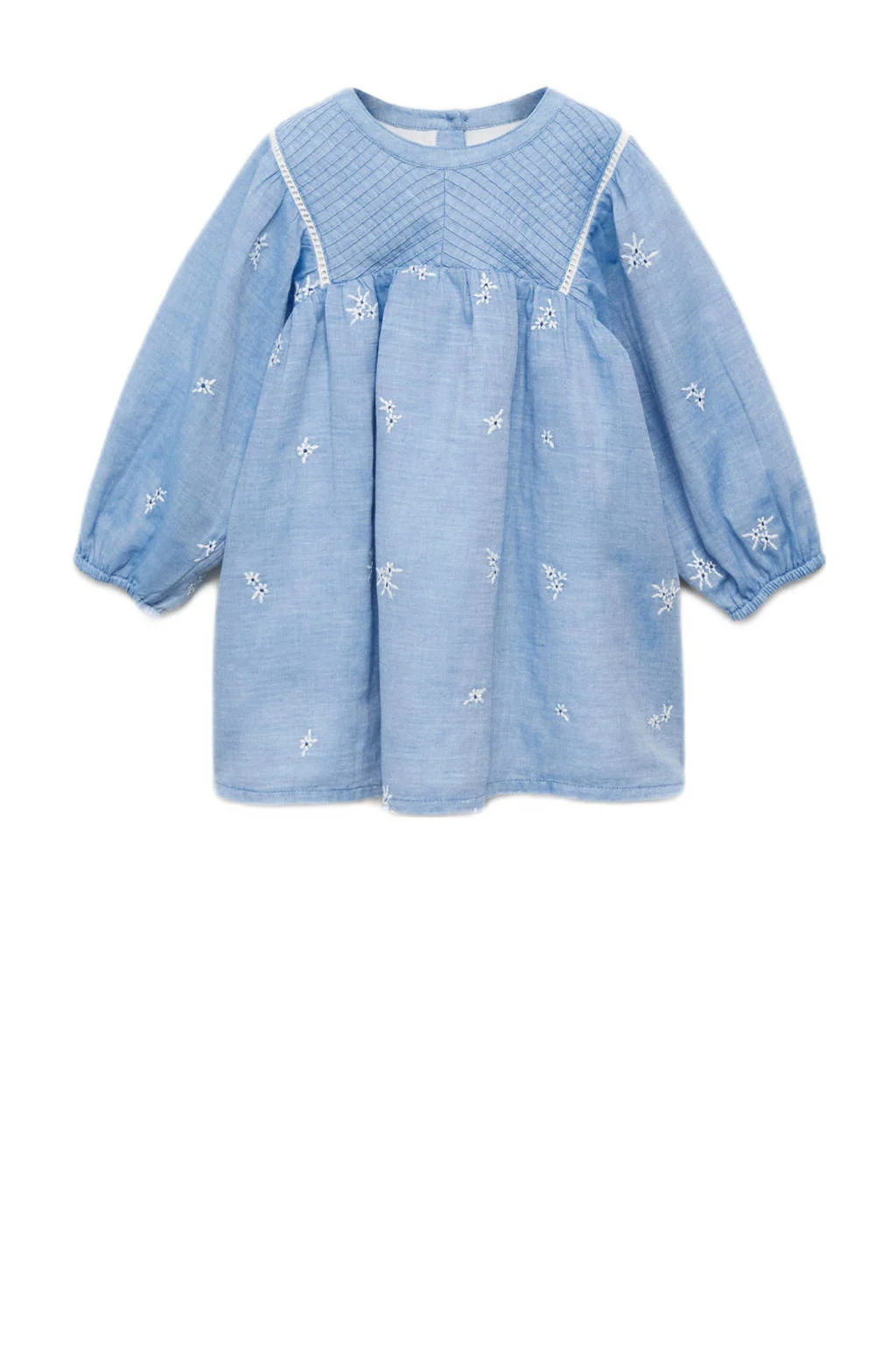 Mango Kids korte jurk lichtblauw