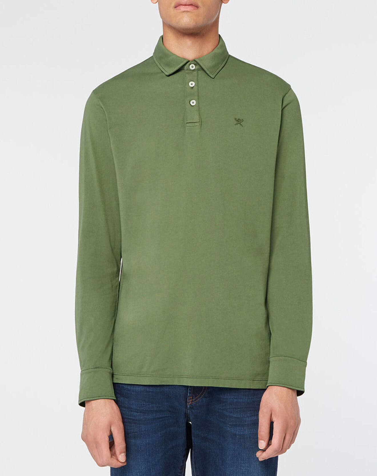 Hackett London Polo Classic Fit Gmd Jersey kaki