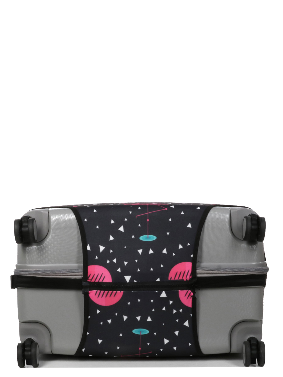 Housse de valise Periea Black with Pink Flamingos XL