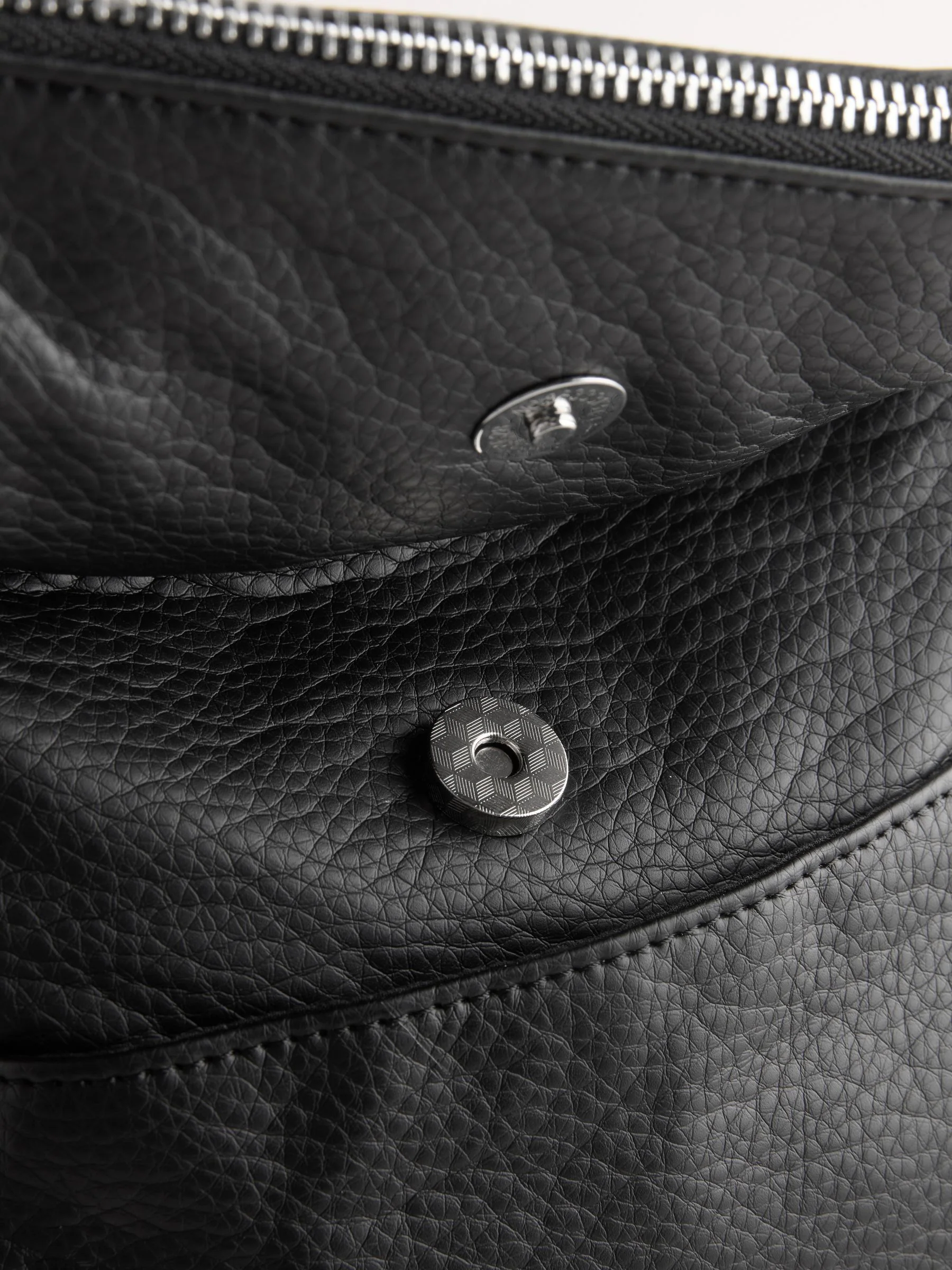 Zwart - Gewassen messenger-tas