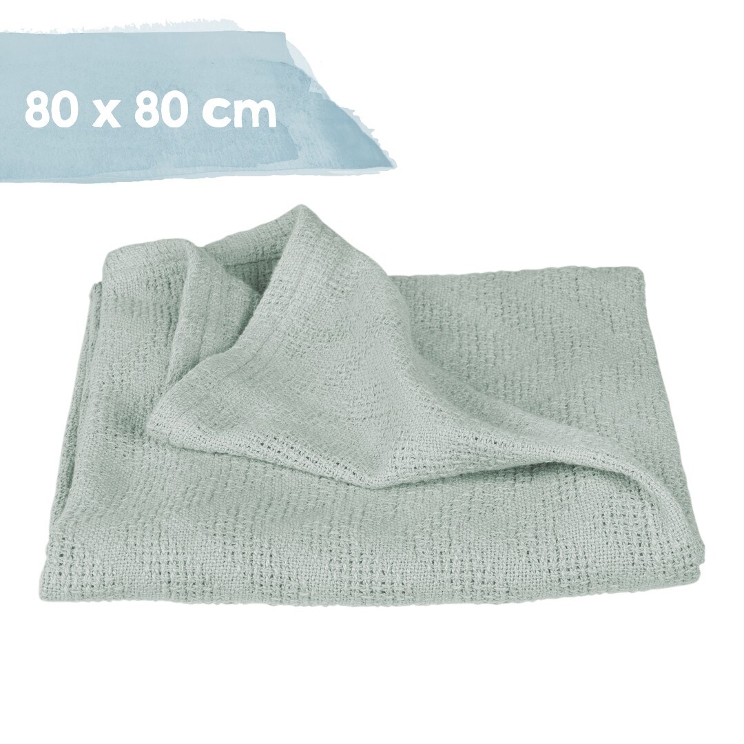 roba Organic Geschenkset 'Lil Planet' frosty green, Handtuch, Waschlappen, Schmusetuch & Decke, GOTS