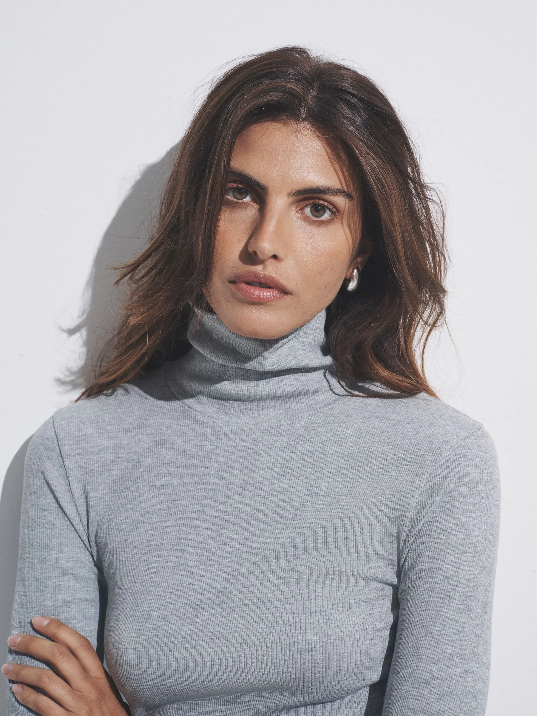 The Set 3 Pack Long Sleeve Ribbed Roll Neck T-Shirts