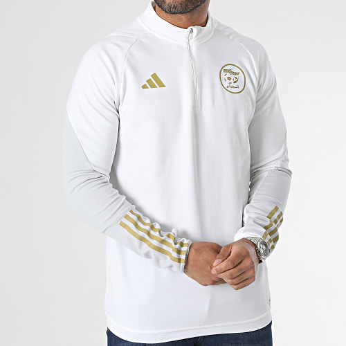 Tee Shirt Manches Longues A Bandes FAF 22 HF1457 Beige Clair