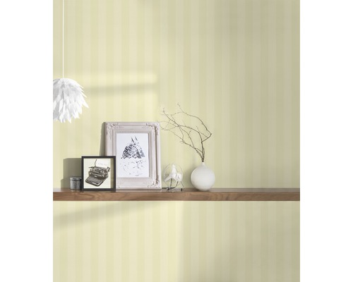 Vliesbehang 37227-4 Romantico gestreept effen licht