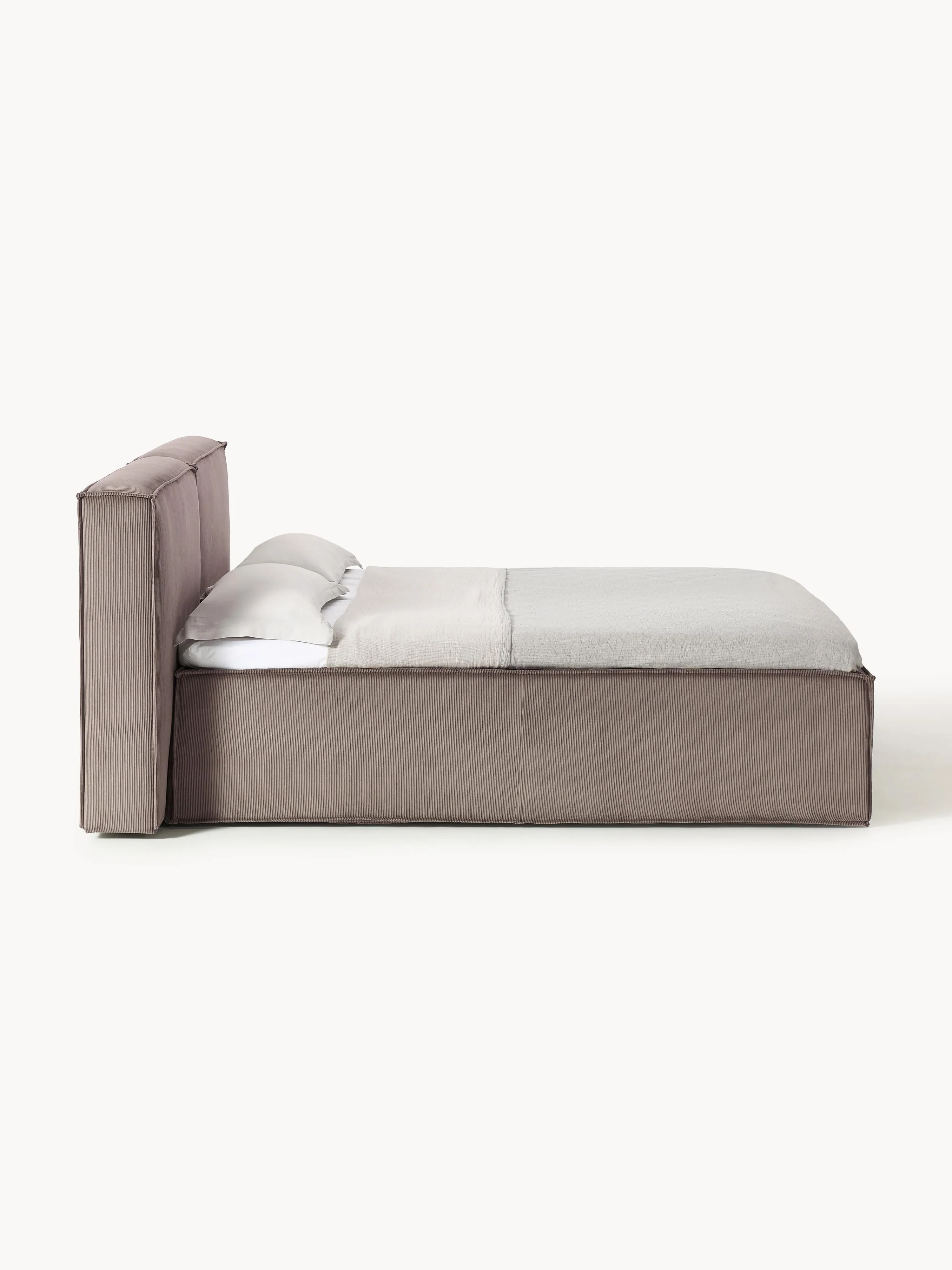Corduroy boxspring bed Lennon