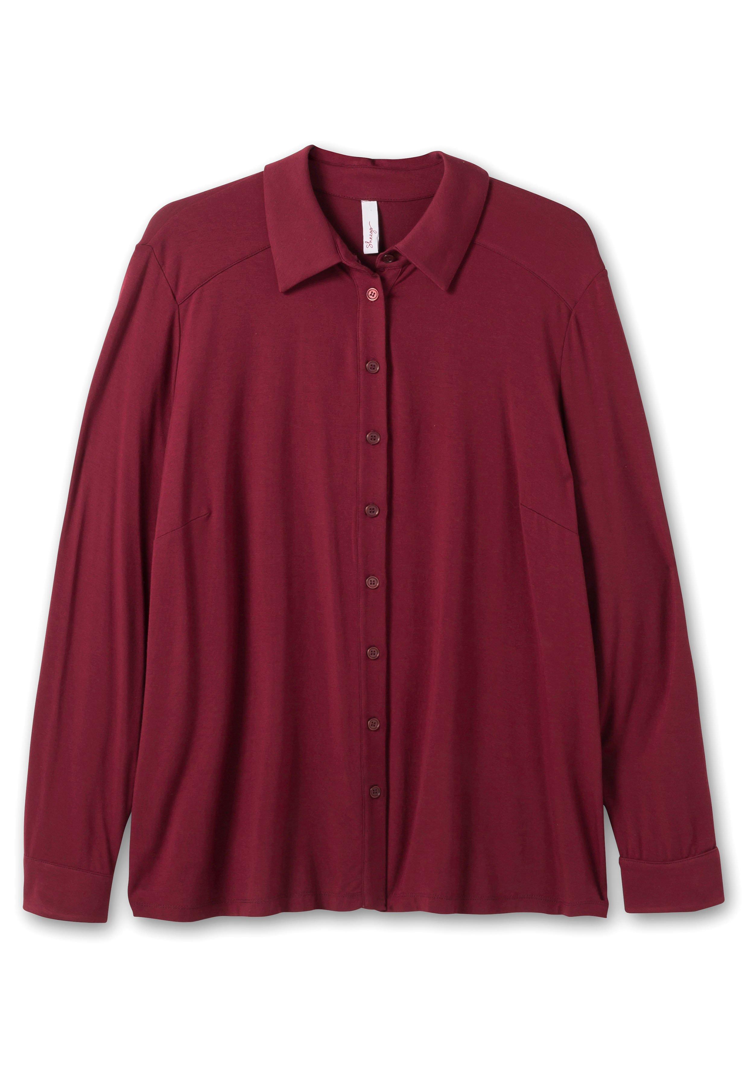 Shirtbluse mit Hemdkragen, aus Viskose