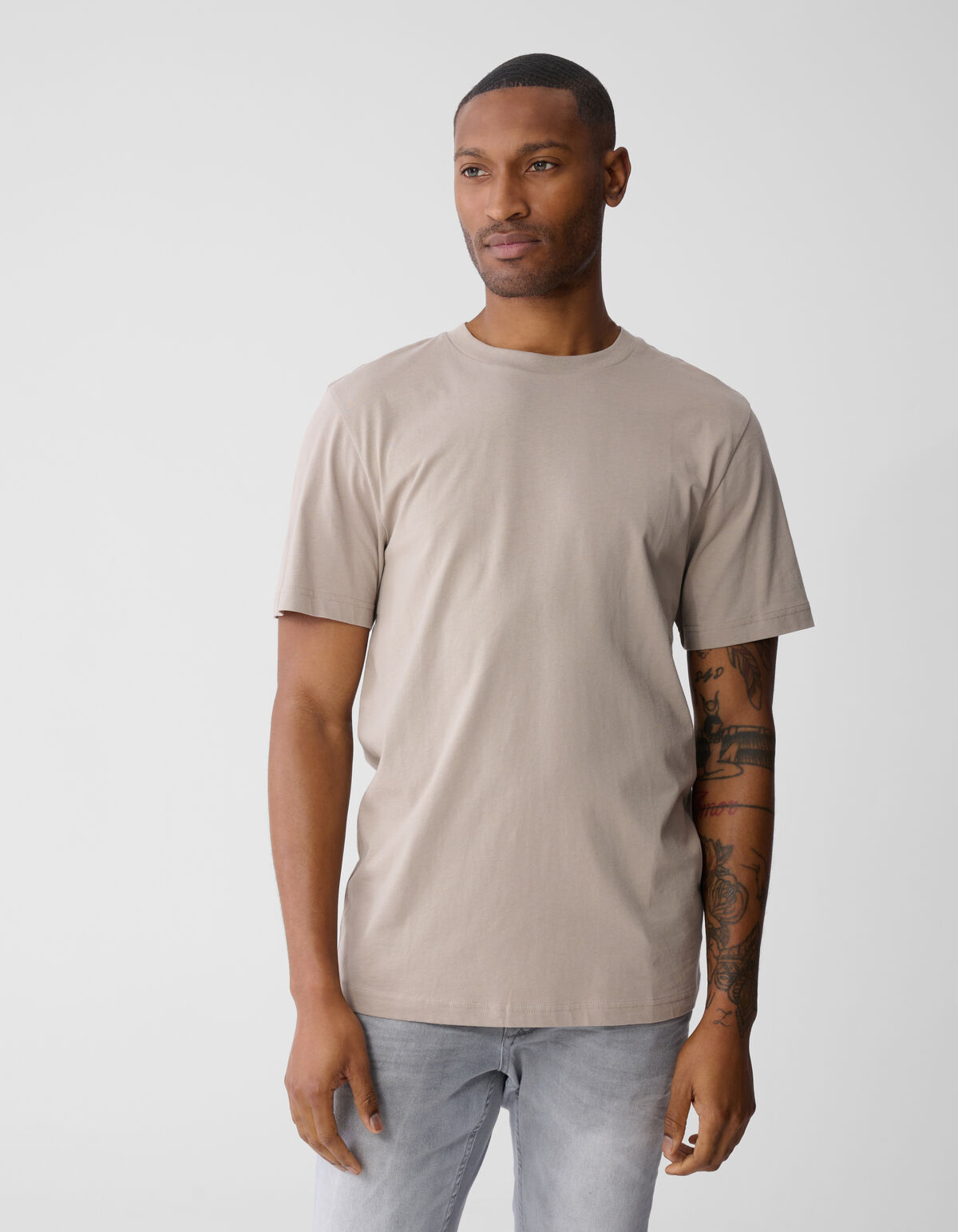 Fading Circle Artwork T-shirt Lichtbruin