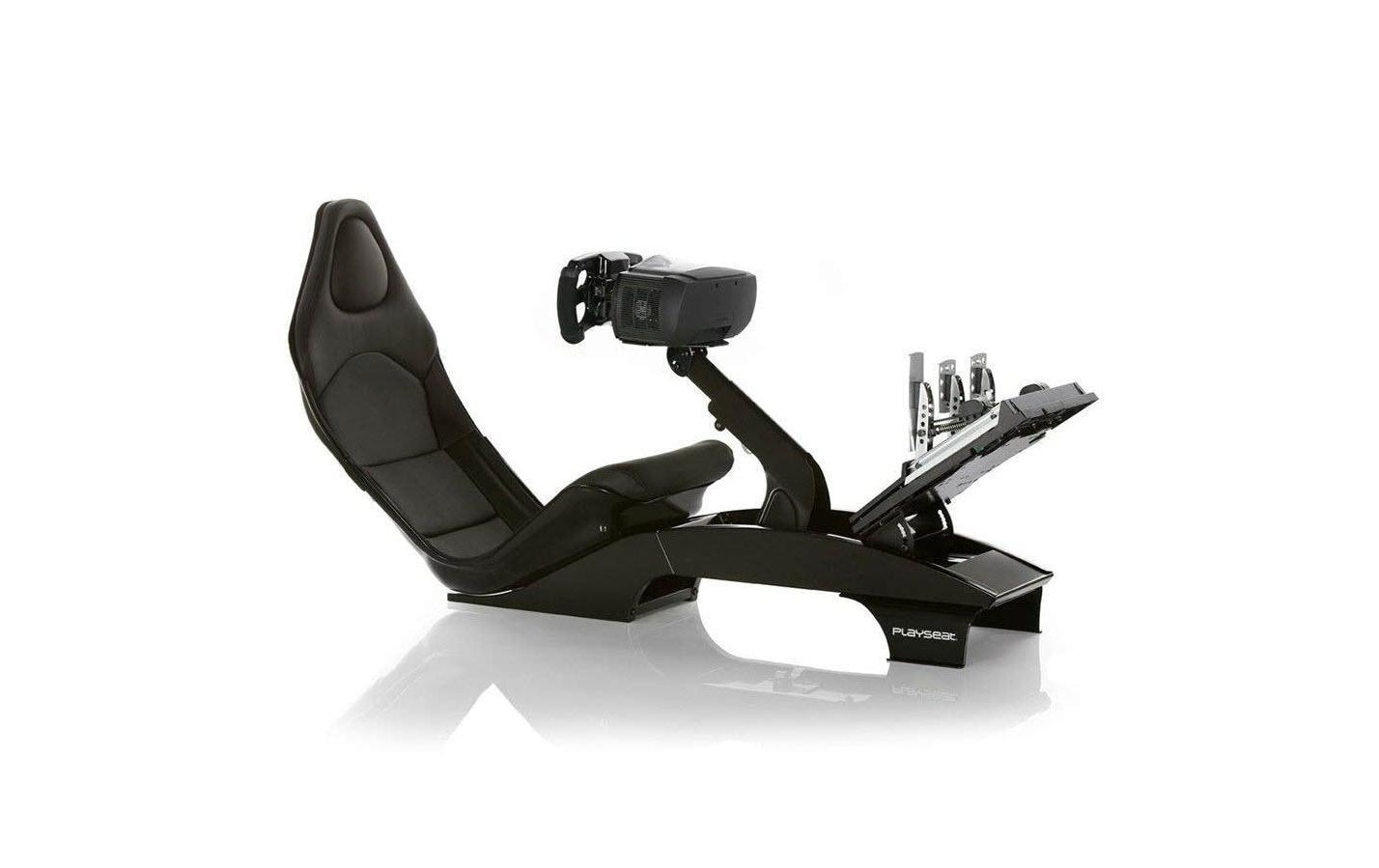 Simulator-Stuhl F1 Schwarz<br>Simulator-Stuhl für Formel-1-Rennspiele, schwarz