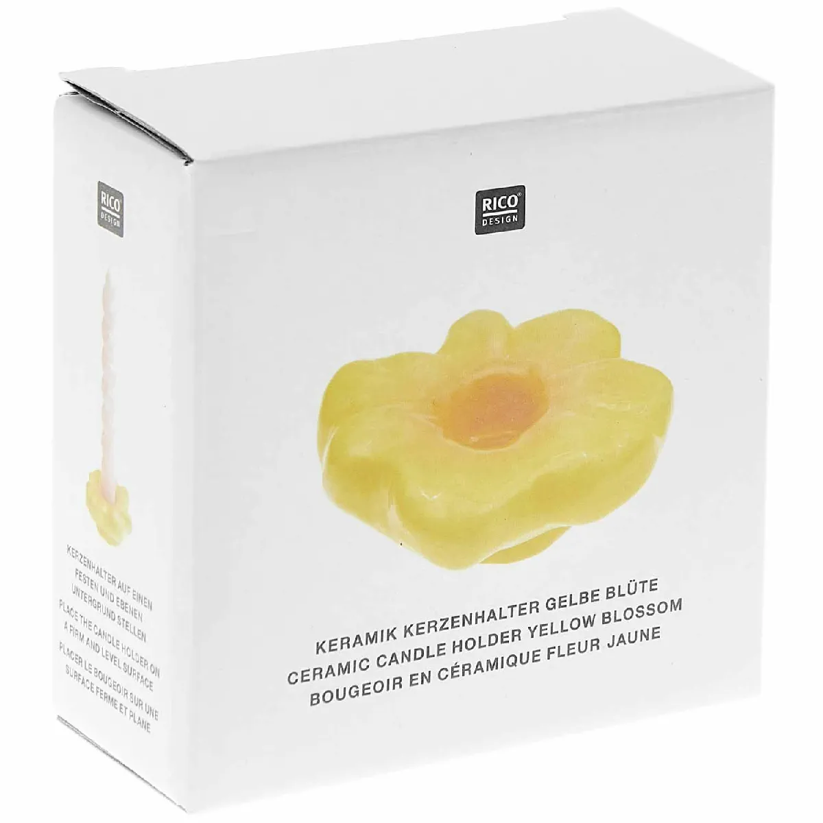 Rico Bougeoir en céramique fleur