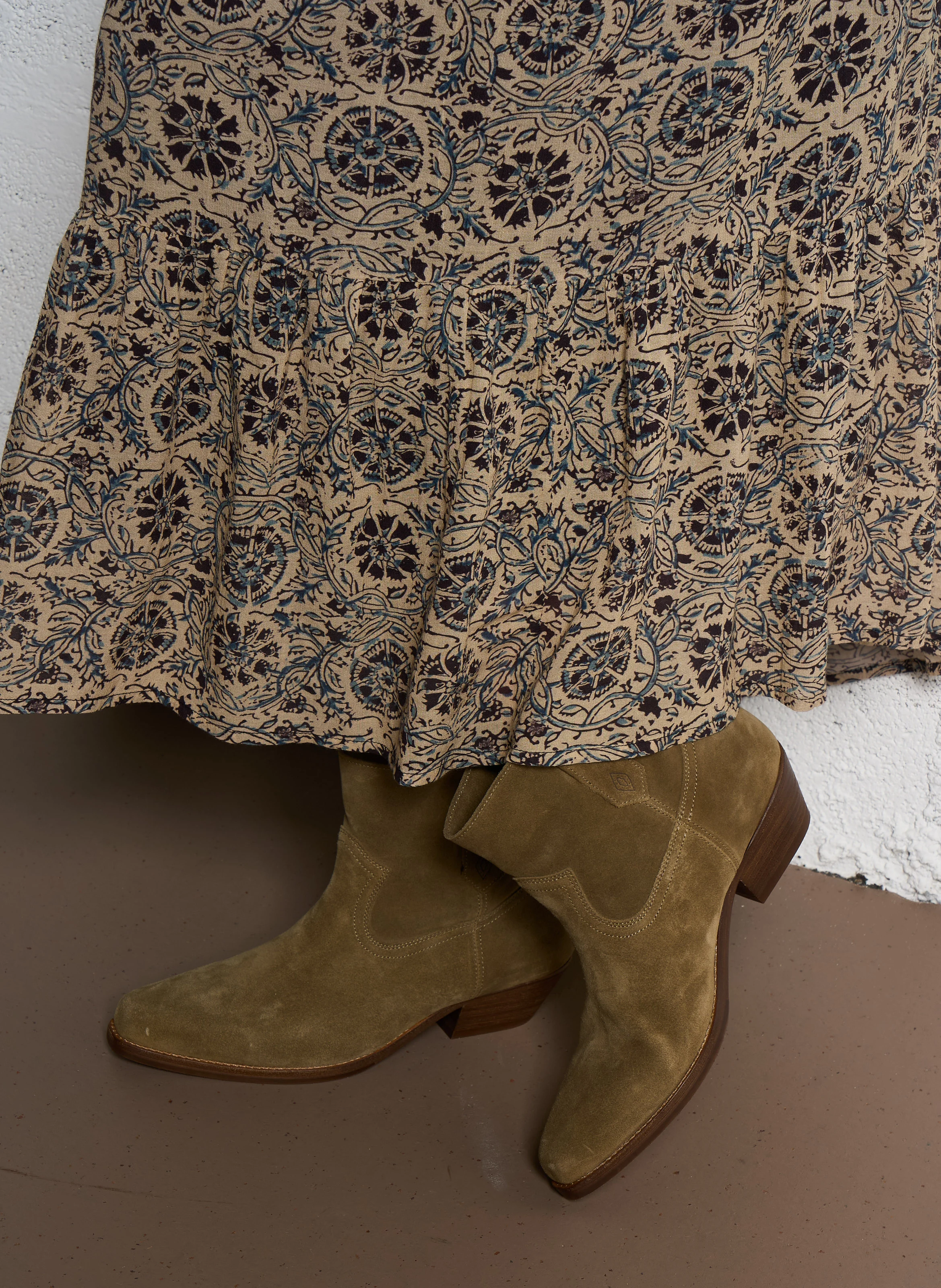 CRAY - Bottines en cuir | Kaki