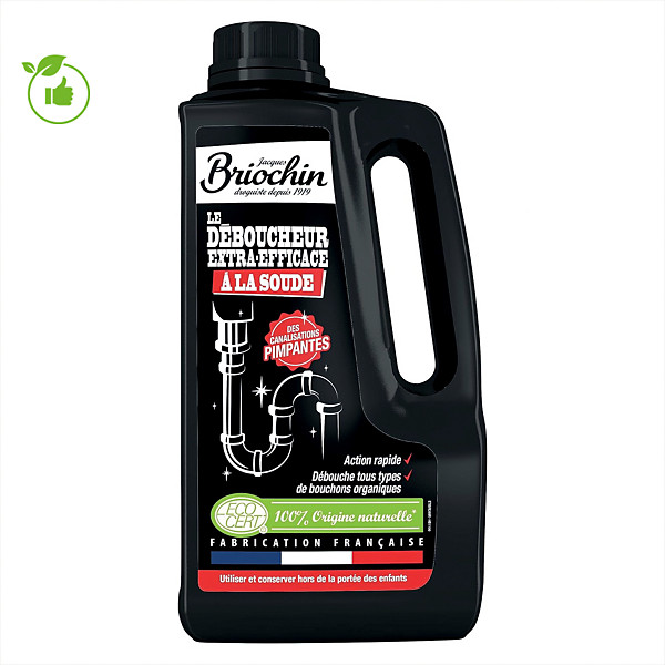 Gel extra-efficace déboucheur canalisation à la soude Briochin, 900 ml