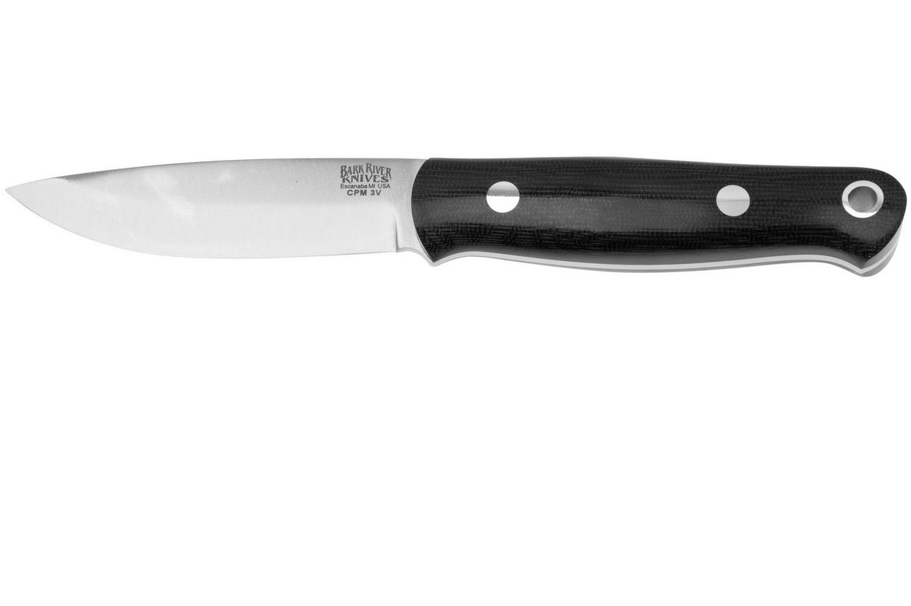 Bark River Bushcrafter 1 LT, CPM 3V Black Canvas Micarta, bushcraftmes