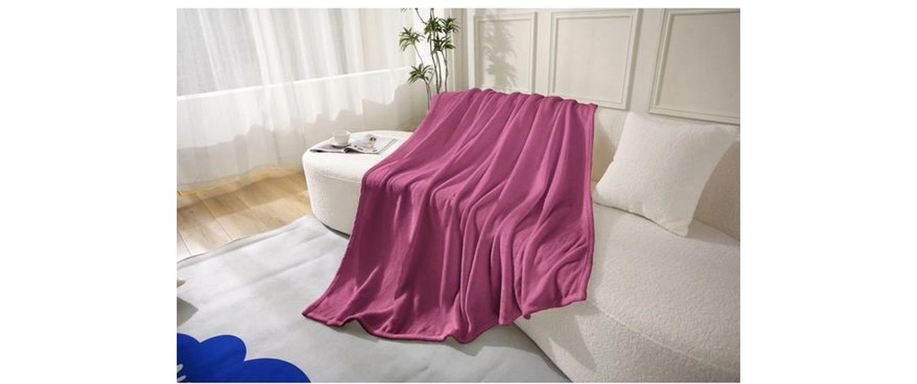 Decke Shiny 150 x 200 cm, BrombeerFlanelldecke, 100% Polyester