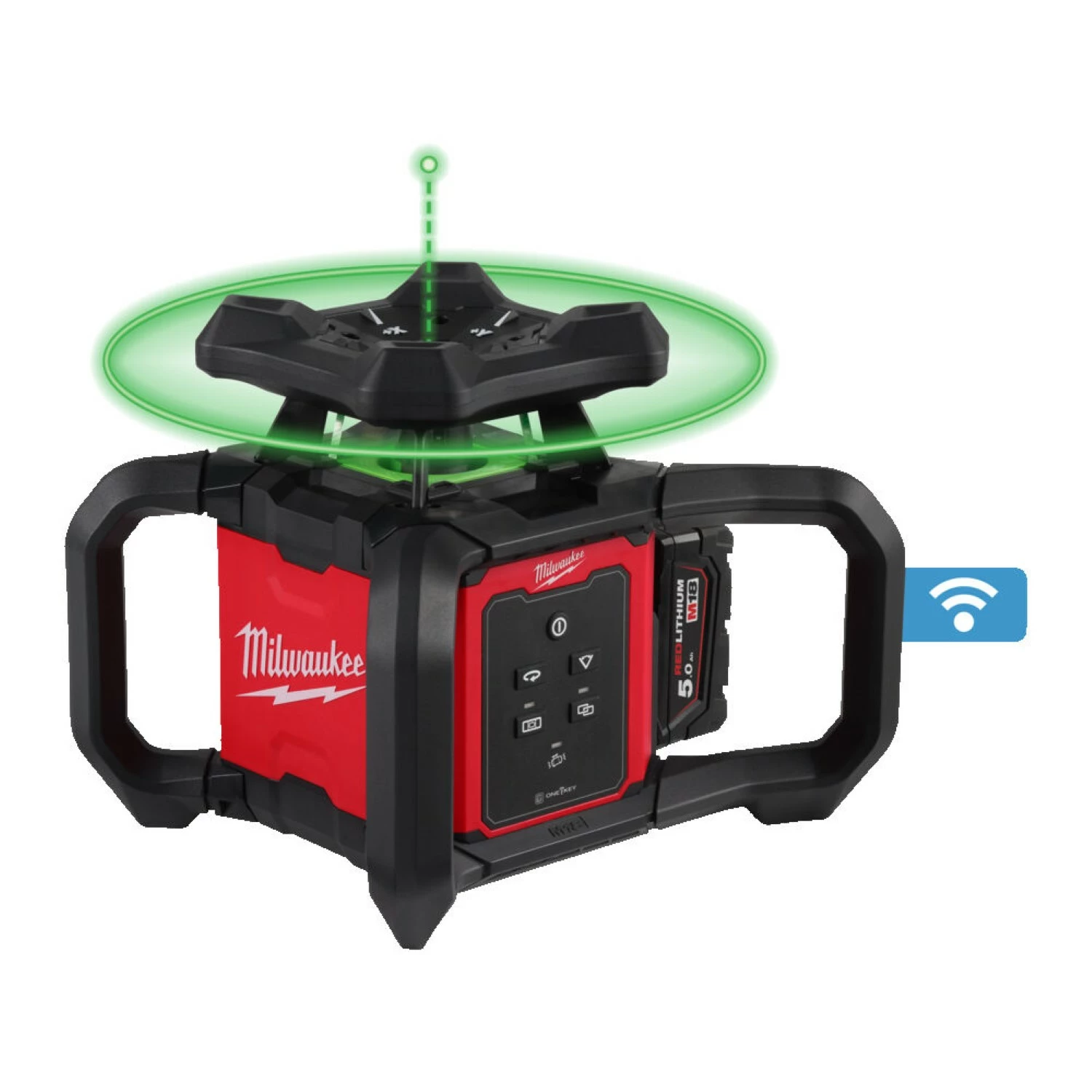 Milwaukee M18 RLOHVG300-501C 18V Li-ion accu roterende laser (1x 5.0Ah accu) set in koffer - 300m