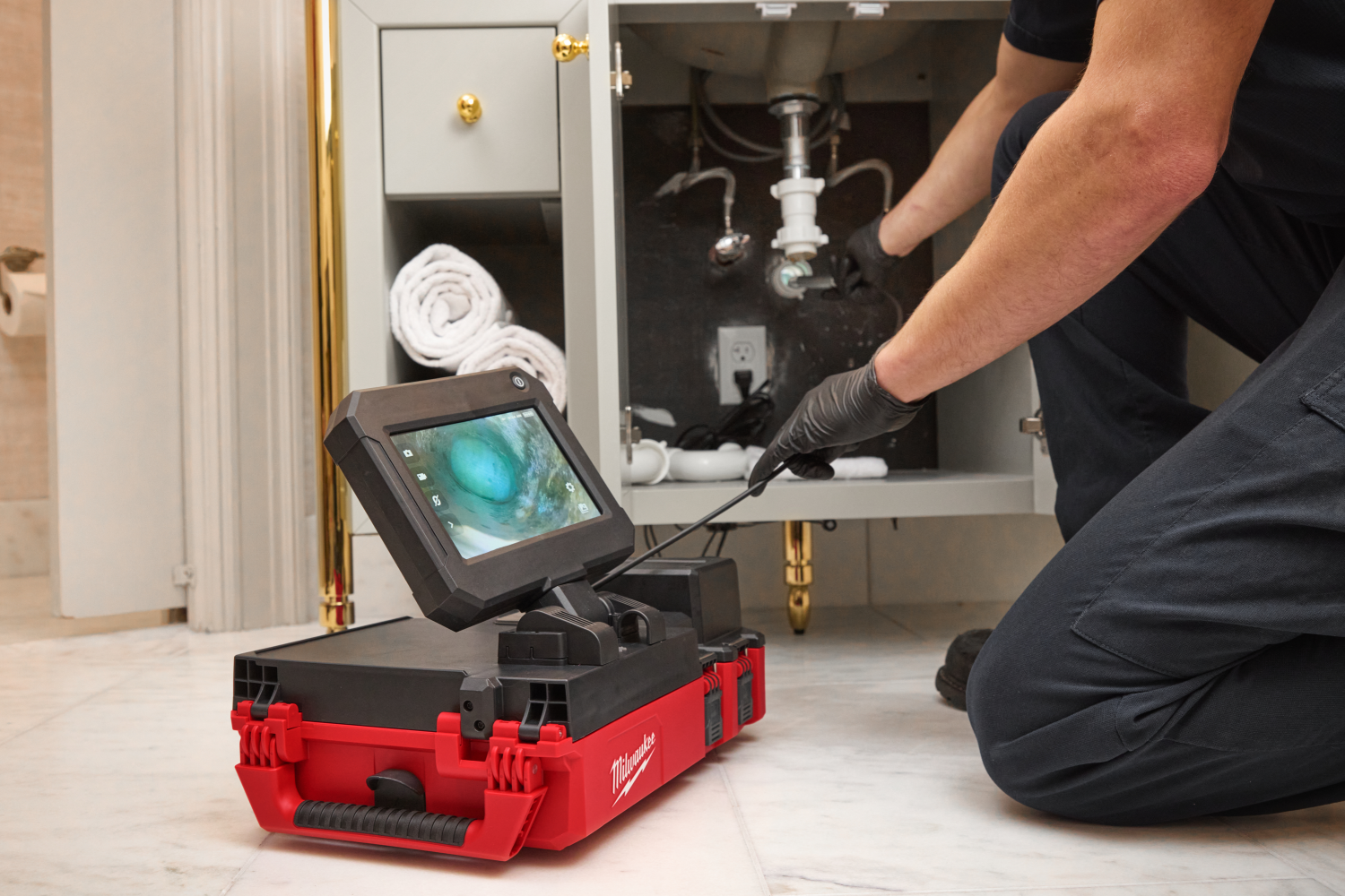 Milwaukee M12 POSIC-0 12V Li-ion accu Packout riool inspectiecamera - 23m - 18mm HD Camera