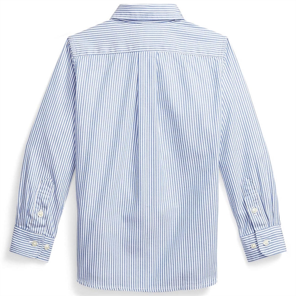 Køb Polo Ralph Lauren Boy Long Sleeved Shirt BSR Blue/White