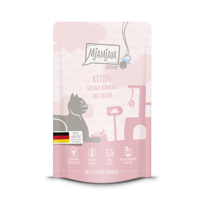 Quetschie Kitten saftiges Hühnchen mit Lachsöl
