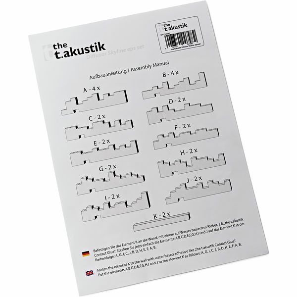 t.akustik Diffusor Manhattan eps set