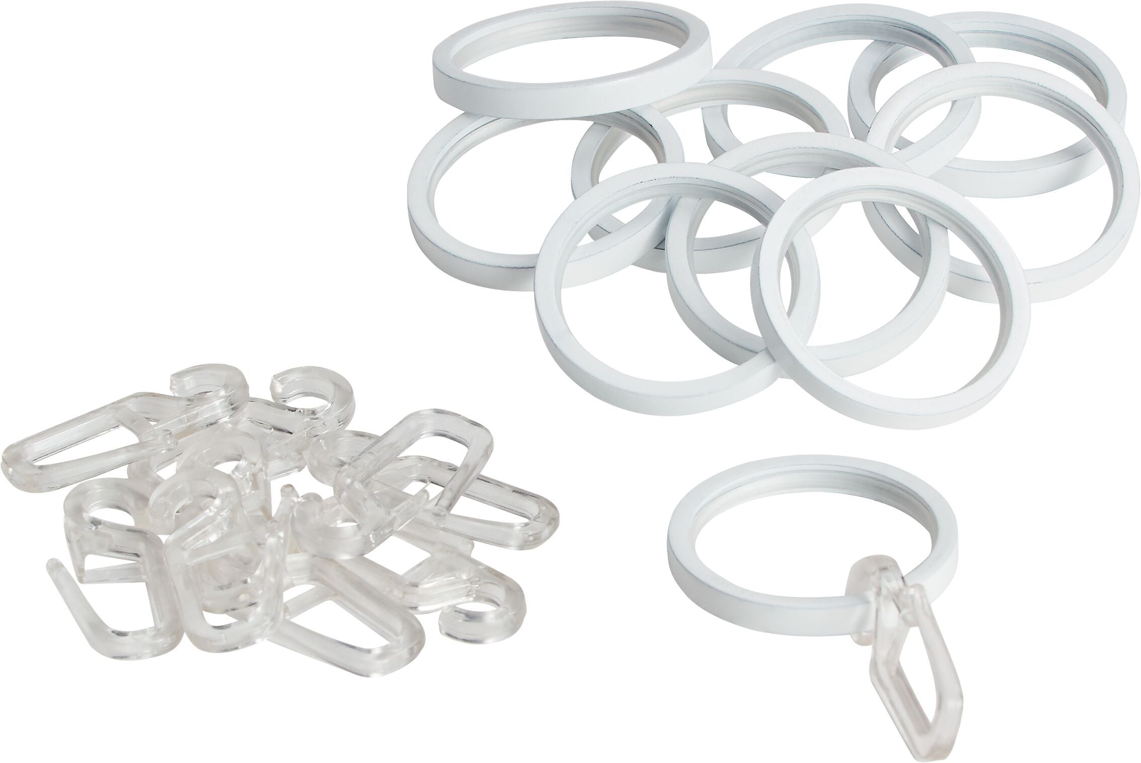 WEISS Vorhangringe - Weiss / B: 33.0 mm x T: 4.0 mm