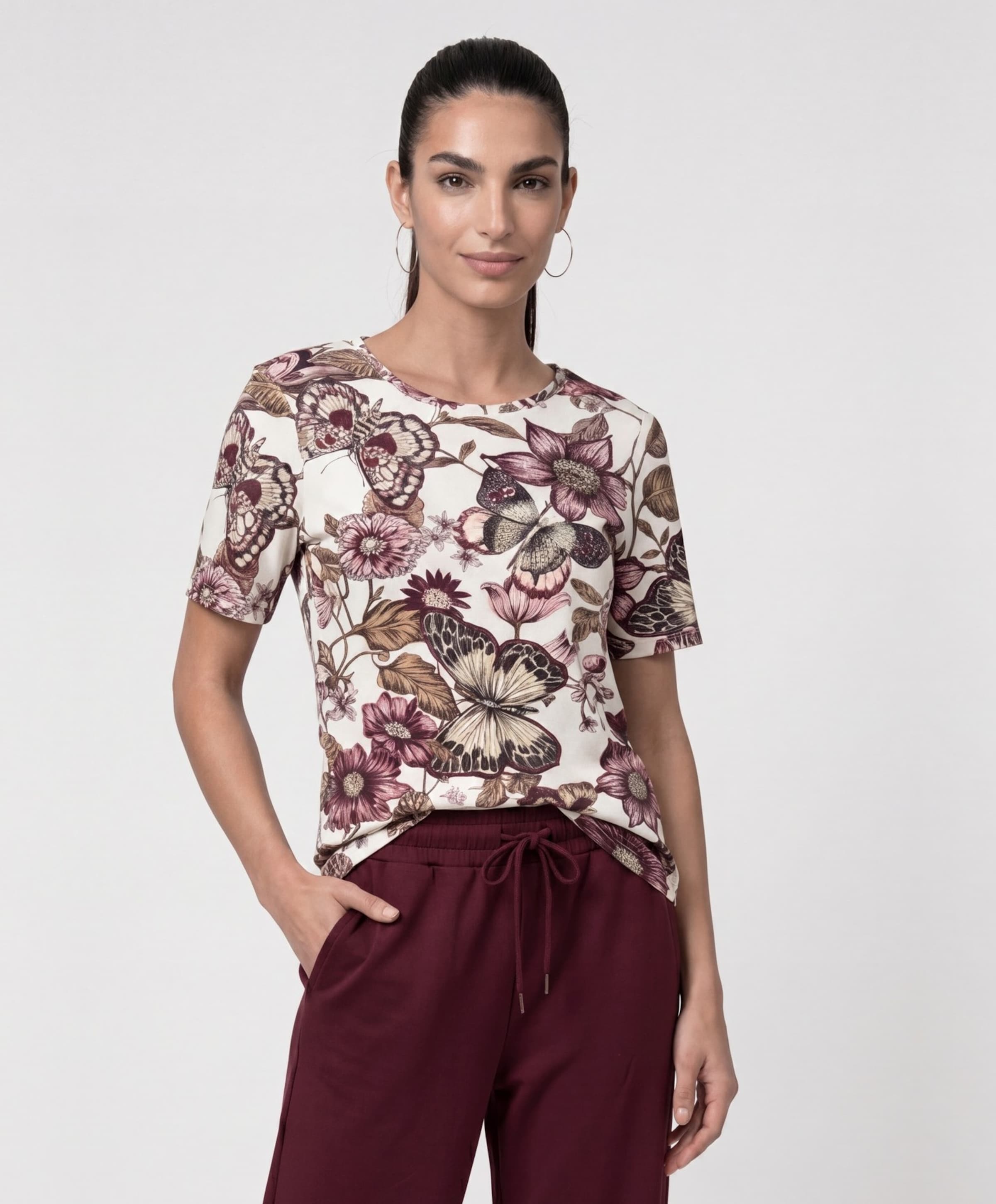 Monari Dames T-shirt ecru