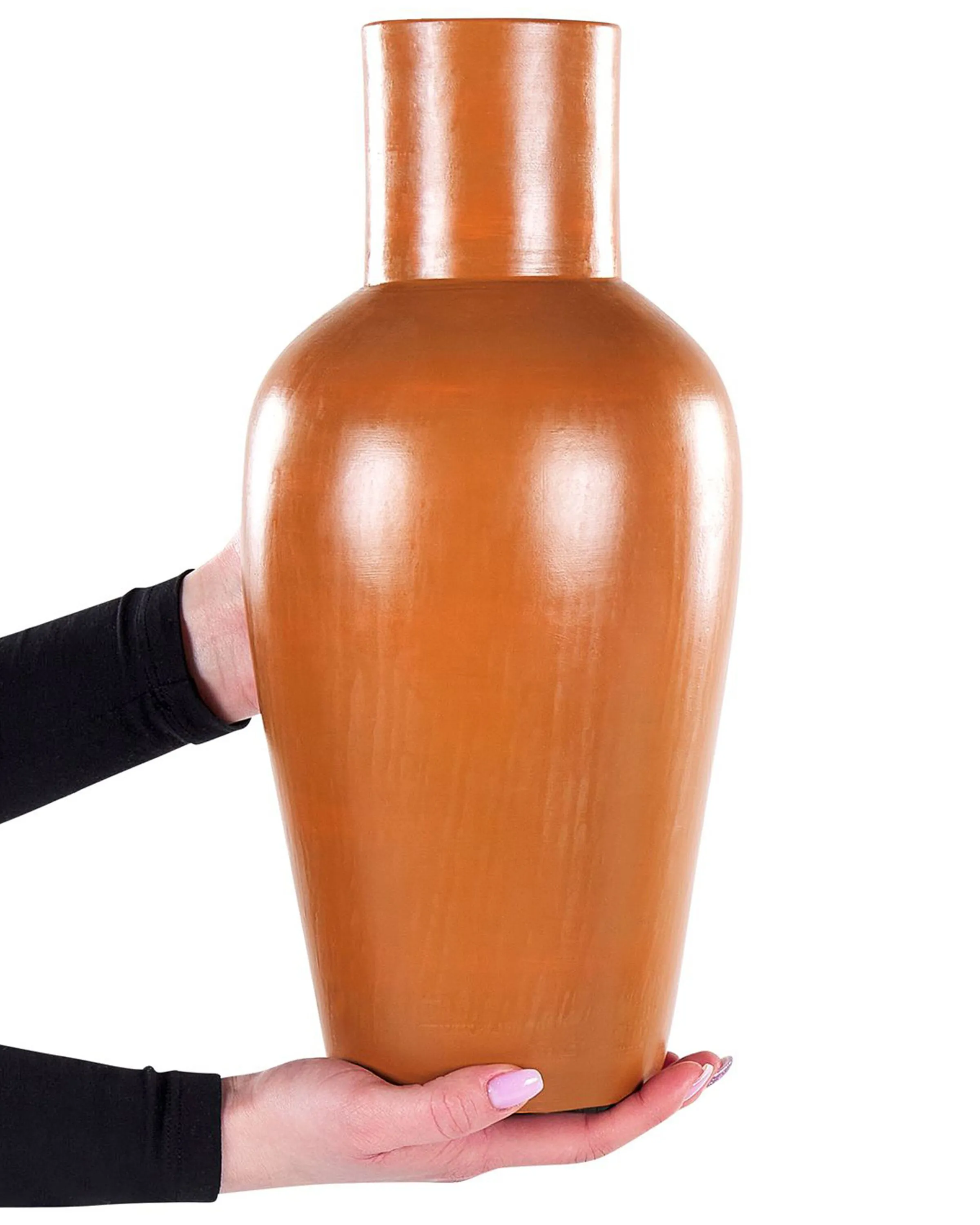 Decoratieve vaas KARFI Keramiek 37 cm Oranje