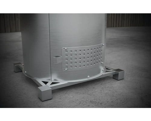 Tenneker® Grill Barrel Vuurkorf met RVS Plancha Plaat Ø 80 cm Zilver