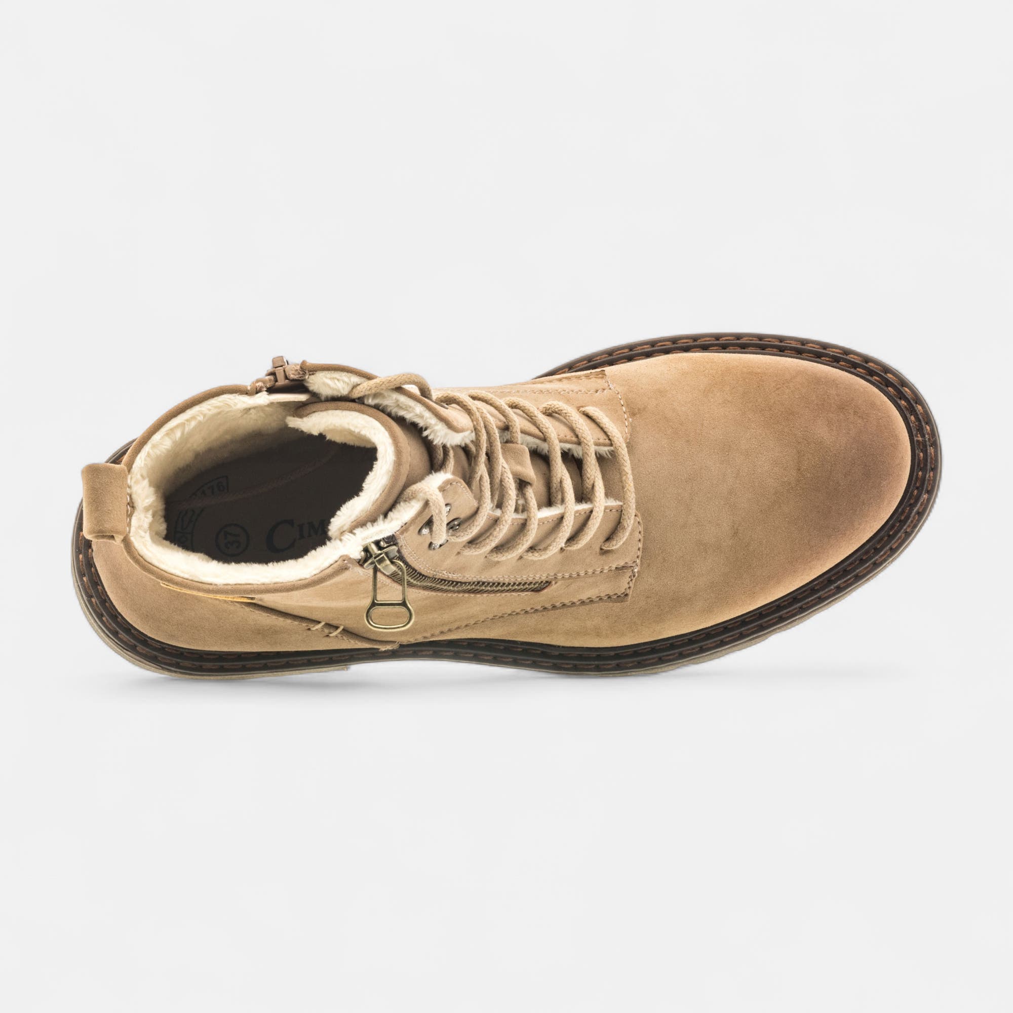 Bottines à lacets Femme beige