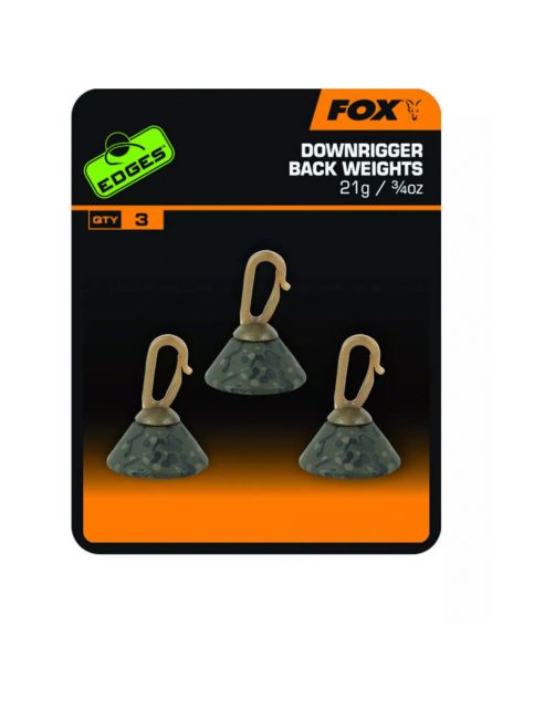 Fox Edges Downrigger Back Weights - Toplood - 21 g 3 stuks