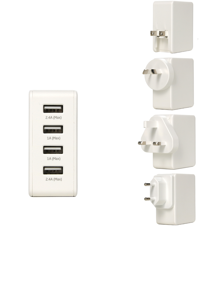 Adaptateur USB Go Travel Electrique Universel - TÀte interchangeable