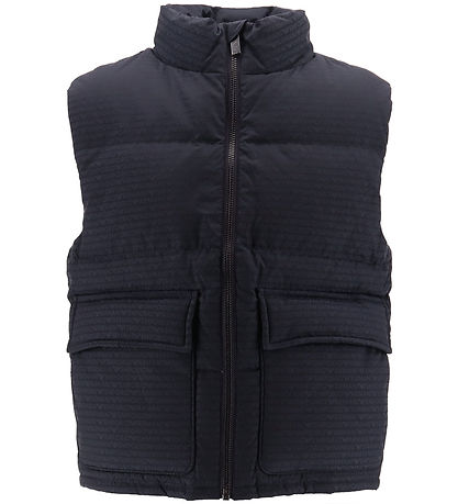 Emporio Armani Daunenweste - Navy m. Logos