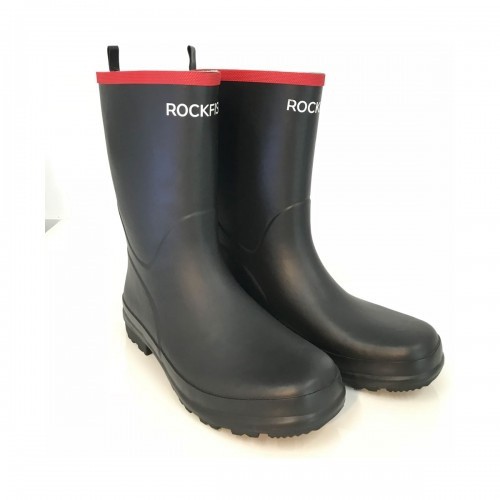 Botas de chuva femininas, vermelho/preto