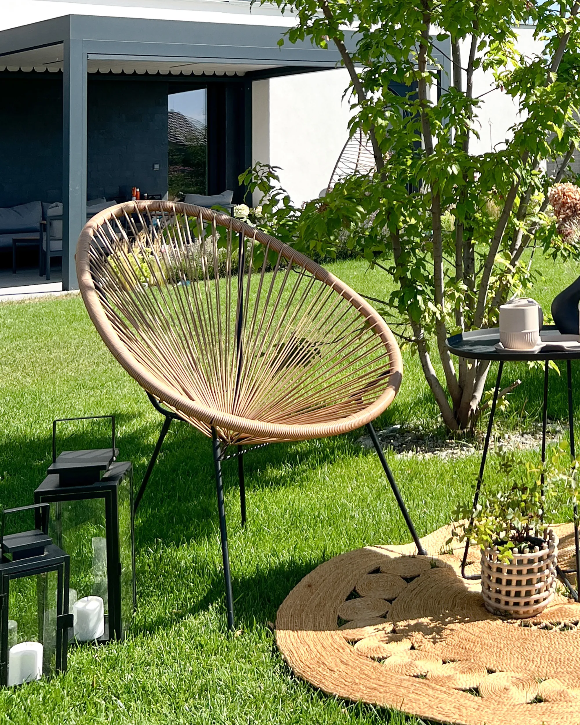 Tuinstoel ACAPULCO II PE rotan Natuurlijk