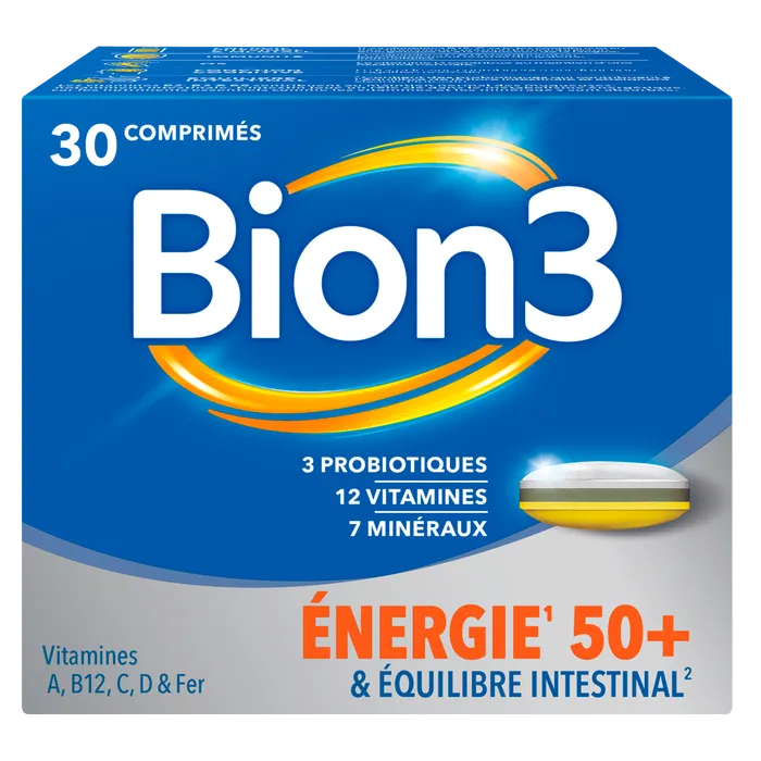 Bion3 Vitalité 50+ Vitamines dès 50 ans  - 30 comprimés