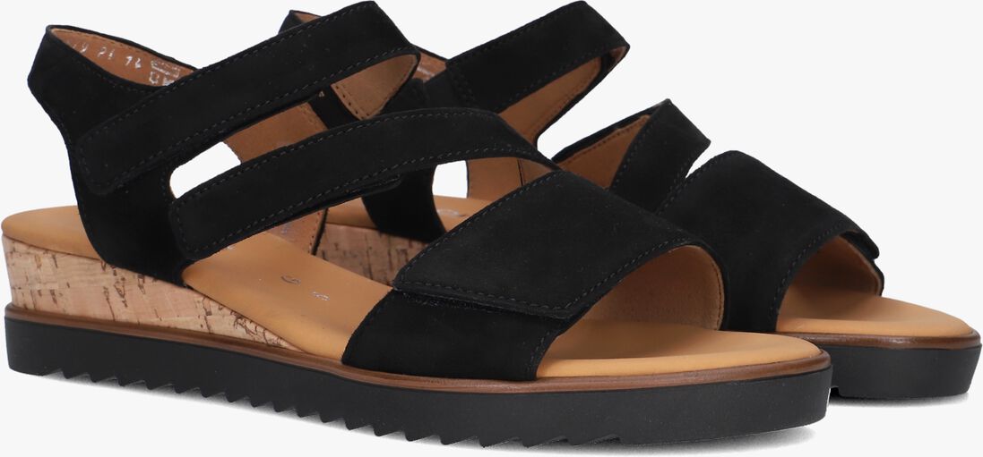 zwarte gabor sandalen met hak 750.2
