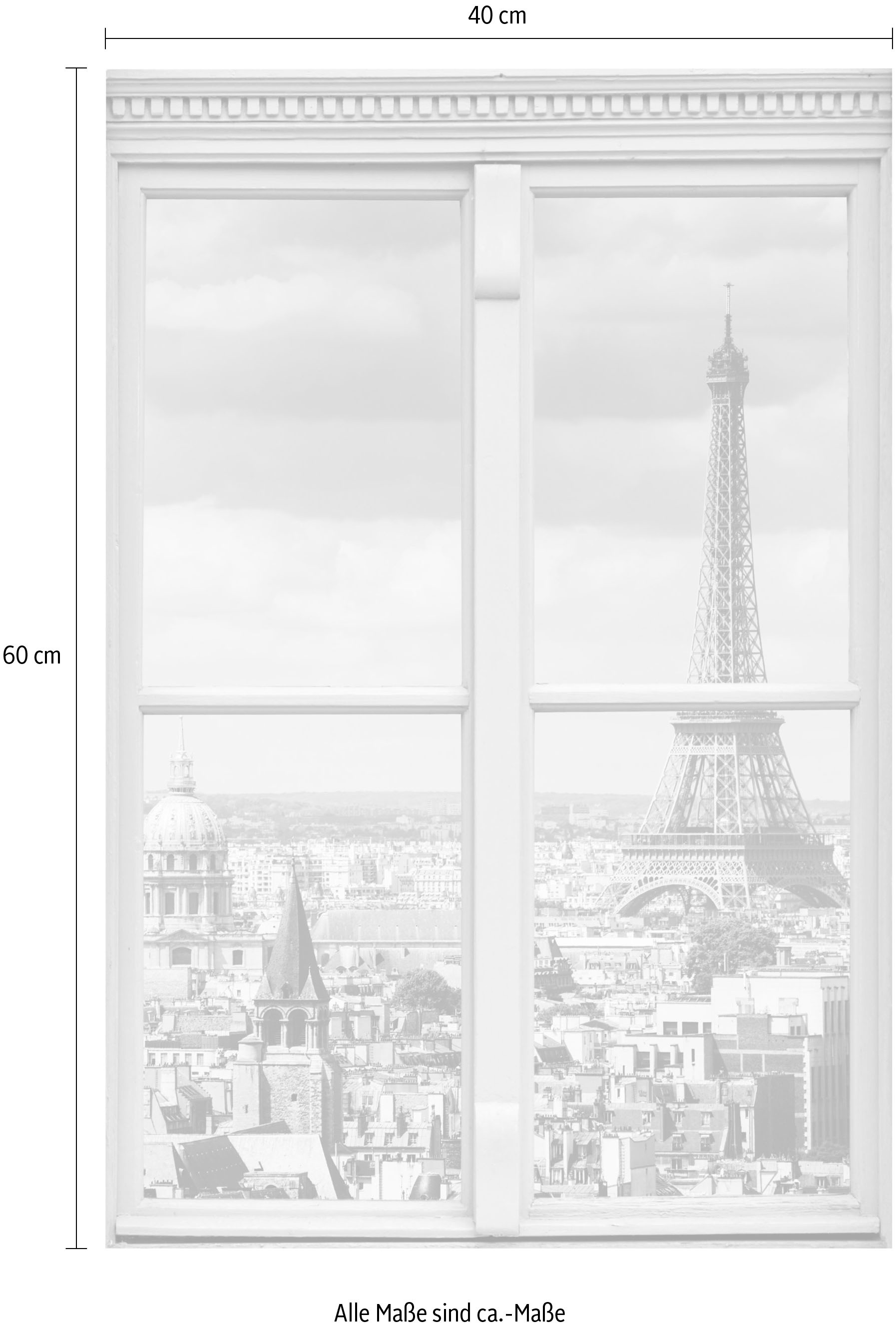 queence Wandsticker »Paris« Wandsticker, Wandbild, selbstklebend, 3D, Fenster